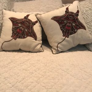 Peir 1 Decorative Pillows- Sting Ray - EUC